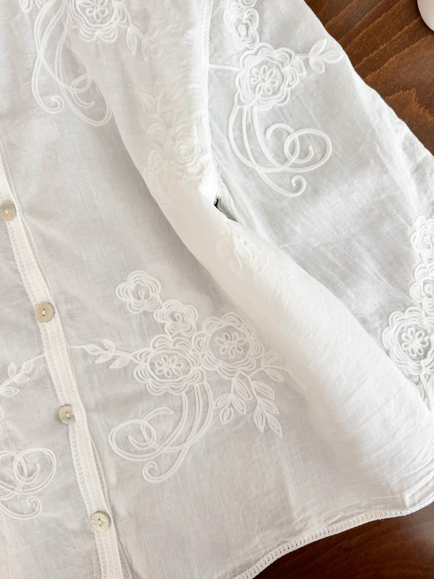 Cord Embroidered Imported Shirt