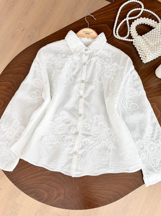 Cord Embroidered Imported Shirt