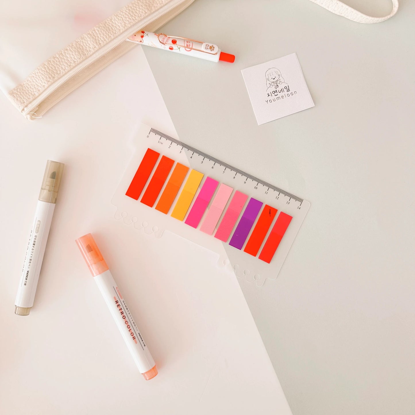 Red Tone 8 Color Index Sticker