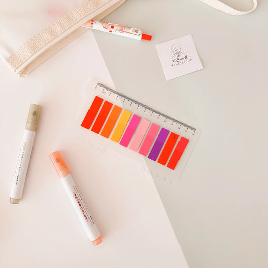 Red Tone 8 Color Index Sticker