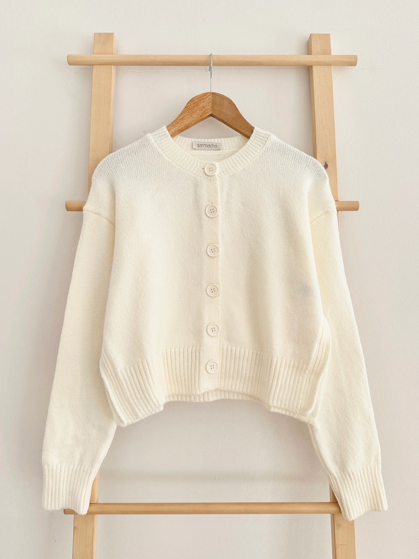 Buttoned Ribbed Cardigan