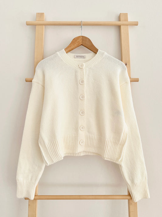 Buttoned Ribbed Cardigan
