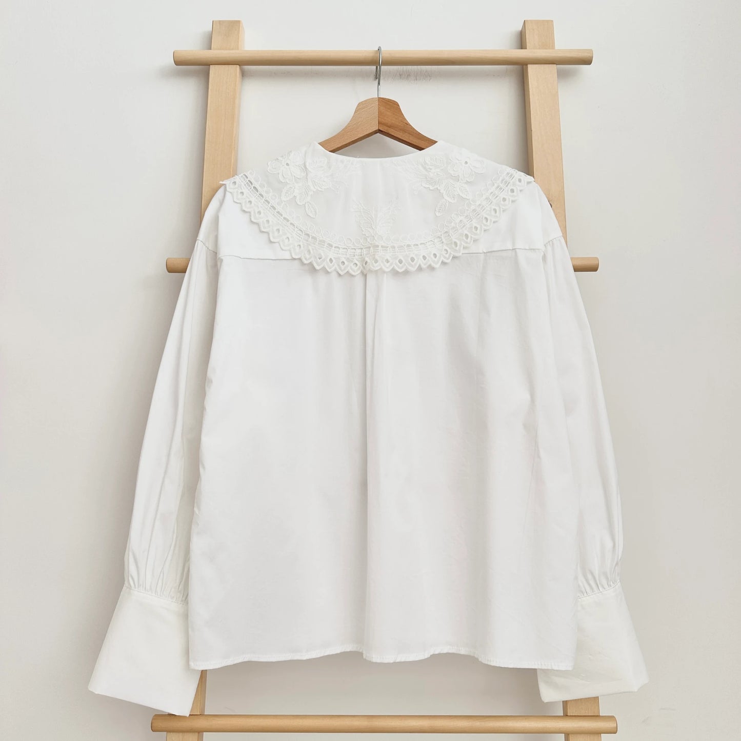 Floral Lace Collared Shirt