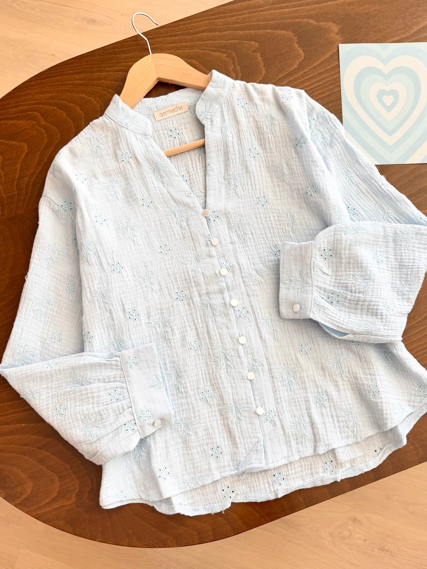 Embroidered Muslin Shirt