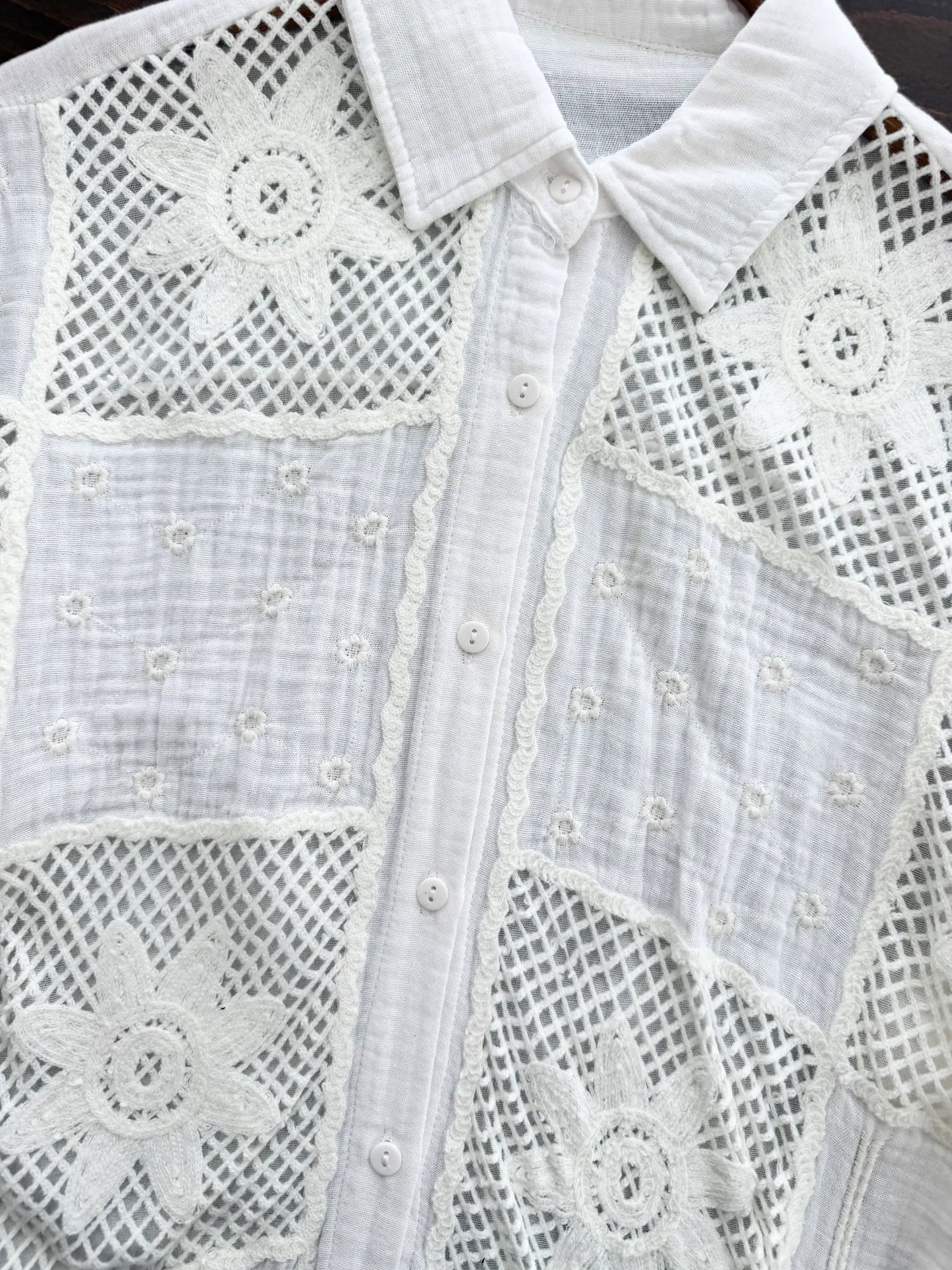 Muslin Embroidered Shirt