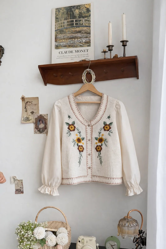 Daisy Embroidered Cardigan