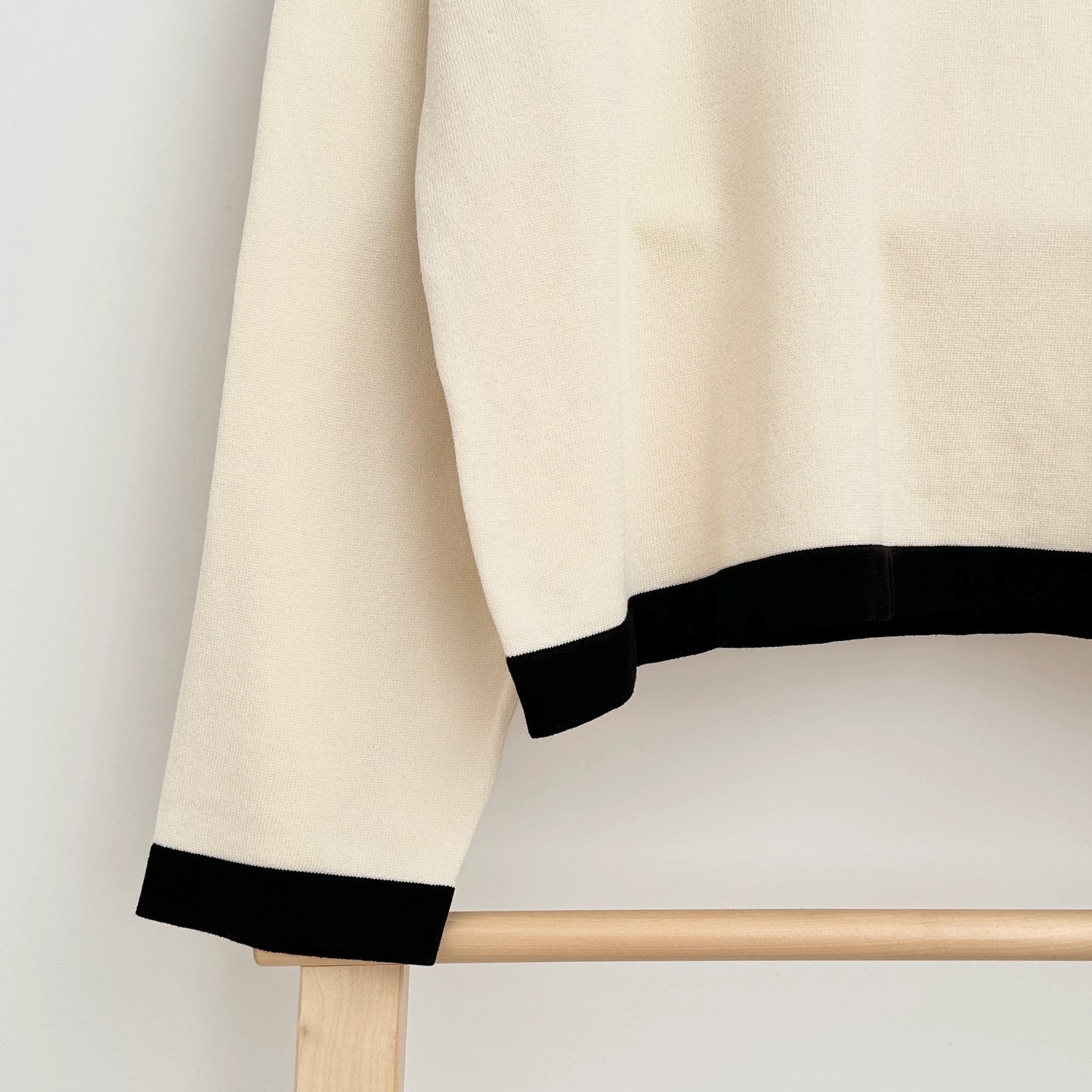 Polo Neck Knit Blouse