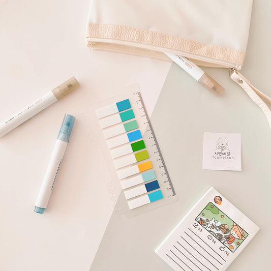 Blue & White Tone 8 Color Index Sticker