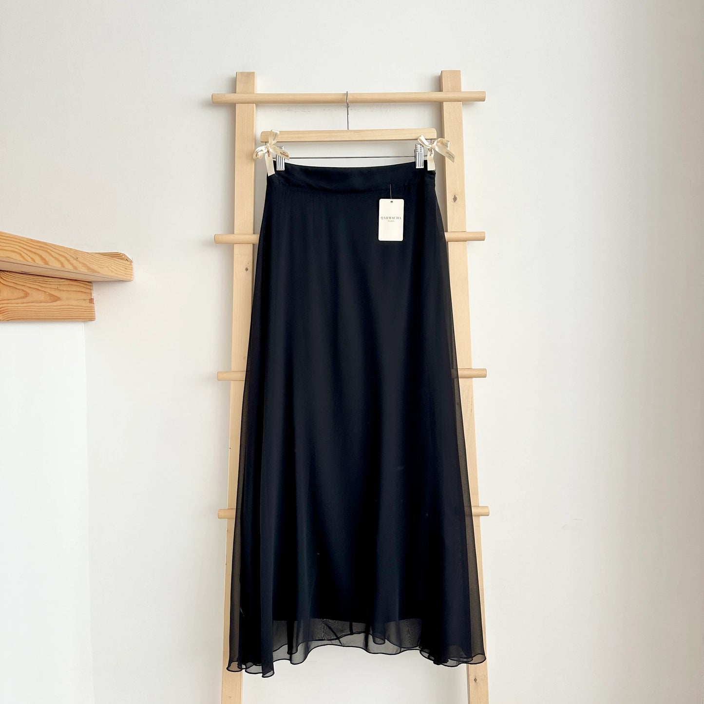 Flared Plain Chiffon Skirt