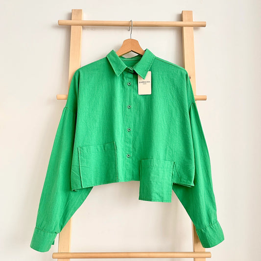 Cross Pocket Crop Shirt