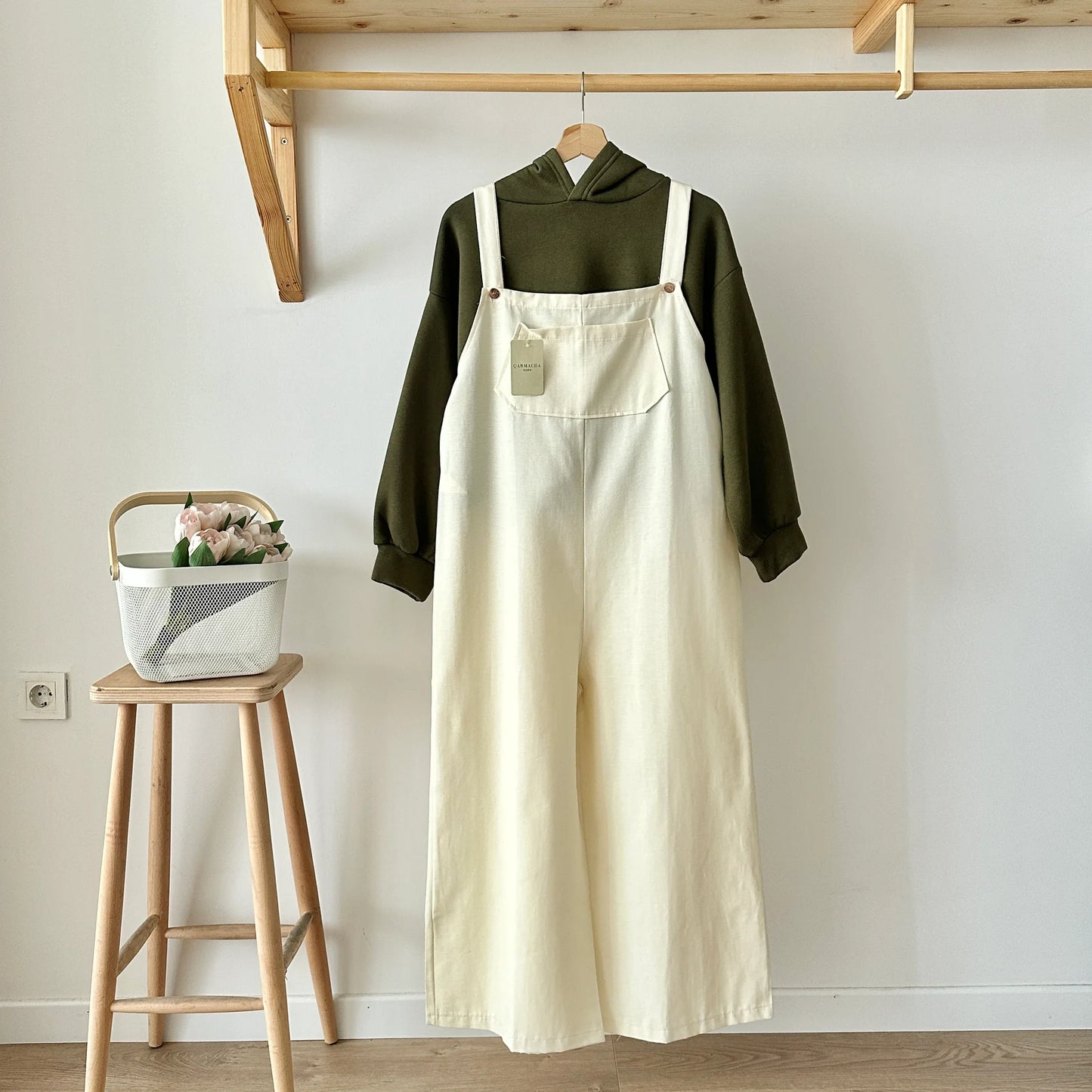 Front Pocket Linen Jumpsuit