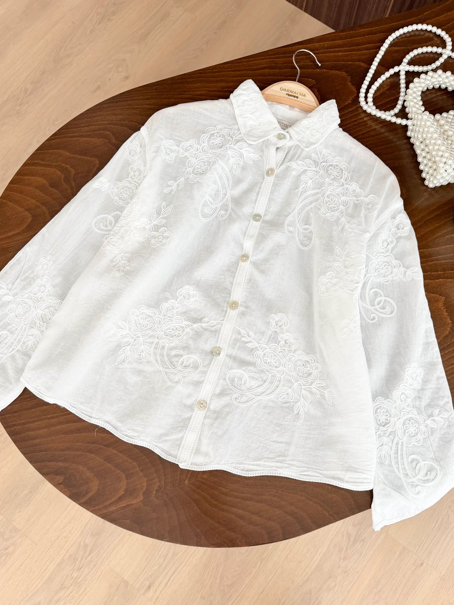 Cord Embroidered Imported Shirt
