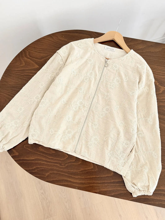 Embroidered Zip Jacket