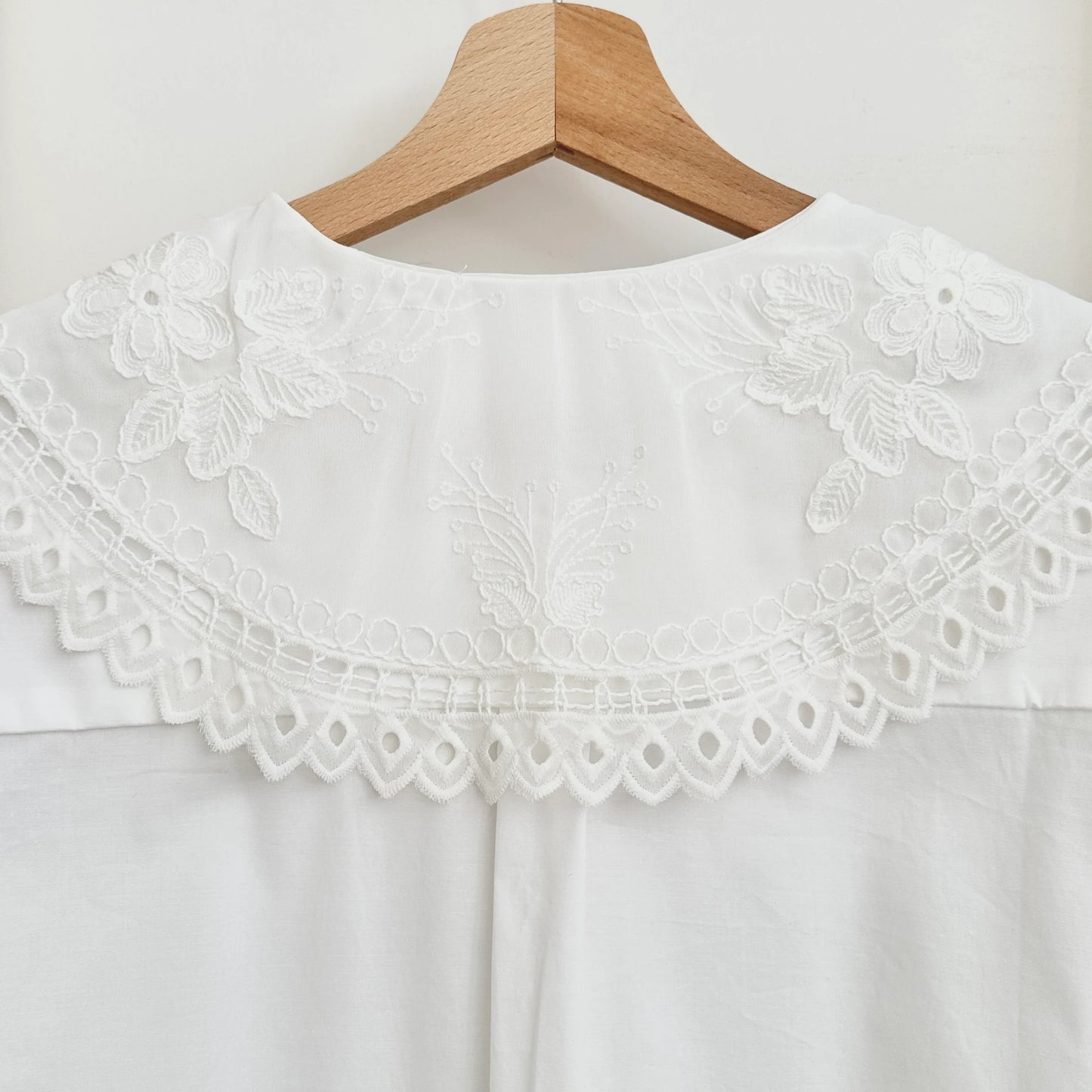 Floral Lace Collared Shirt
