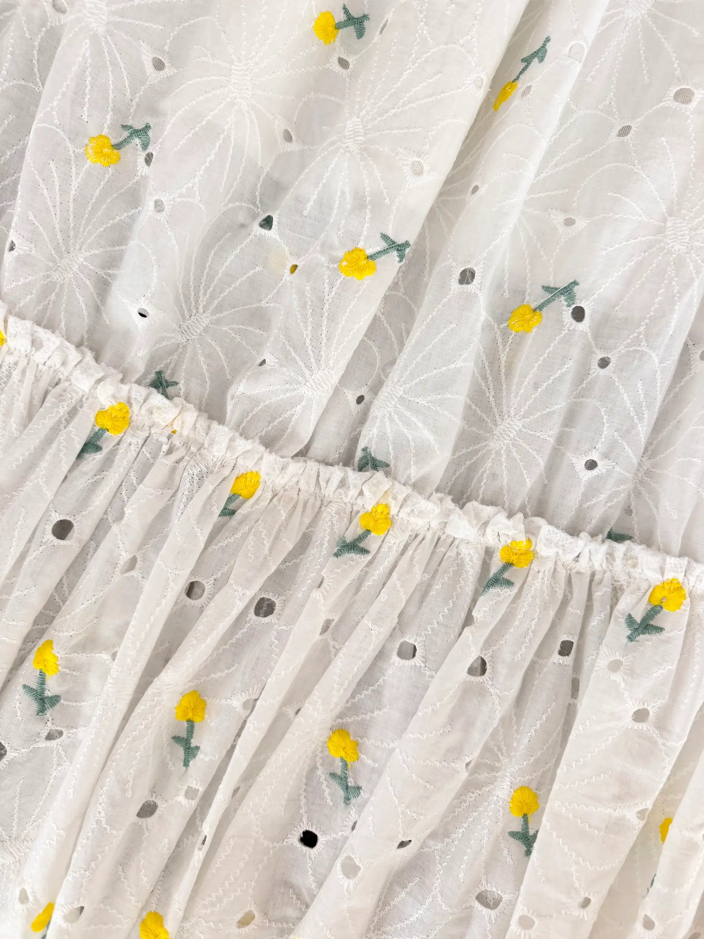 Floral Embroidered Scalloped Skirt