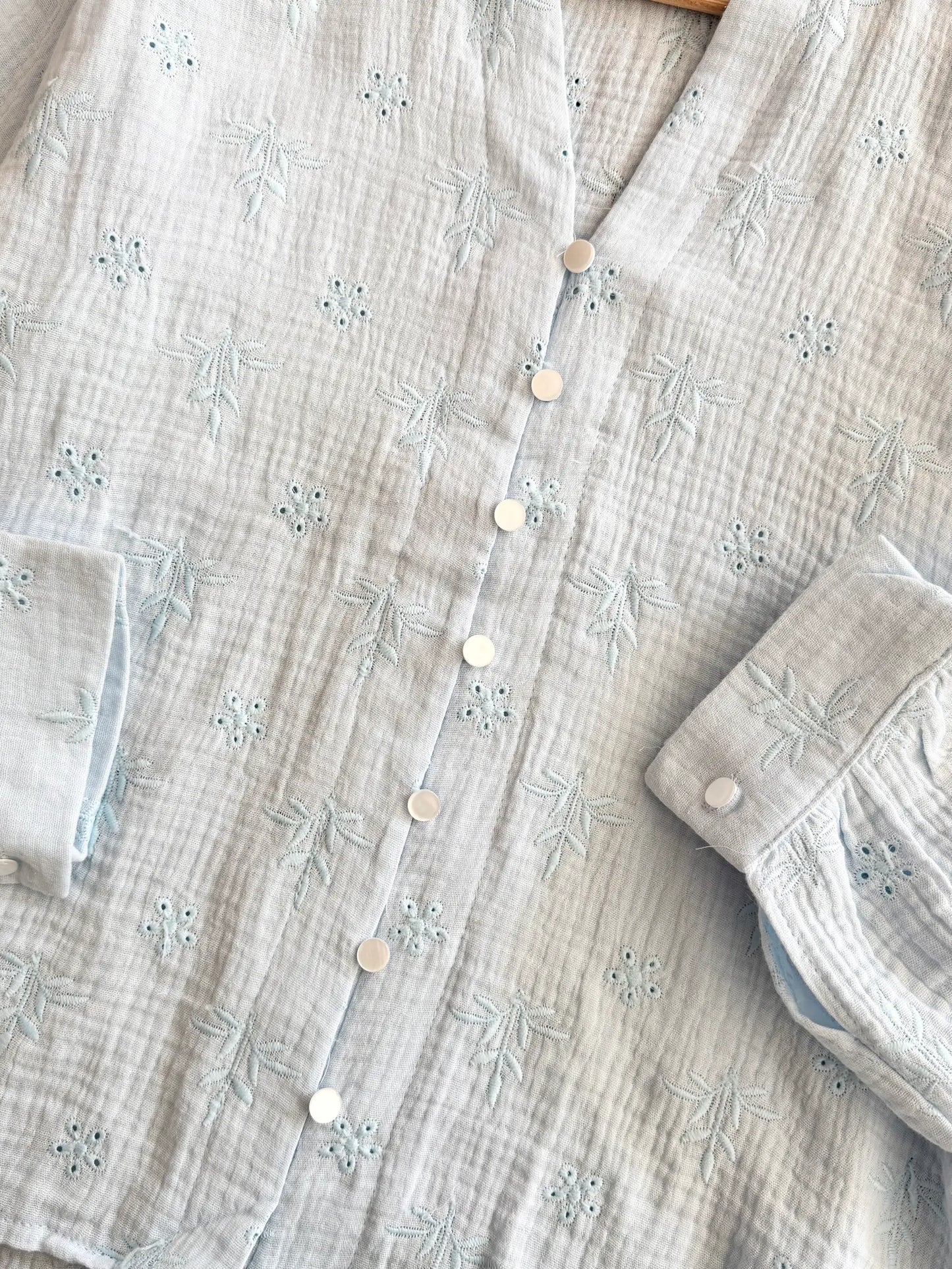 Embroidered Muslin Shirt