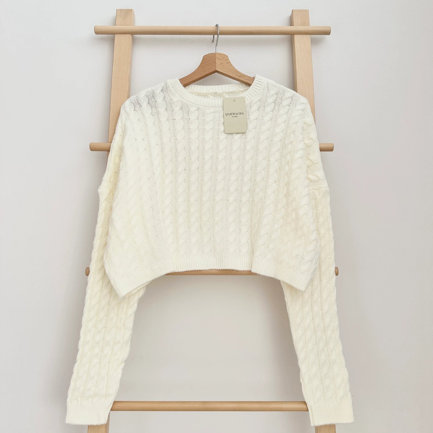 Ivy Pattern Crop Sweater