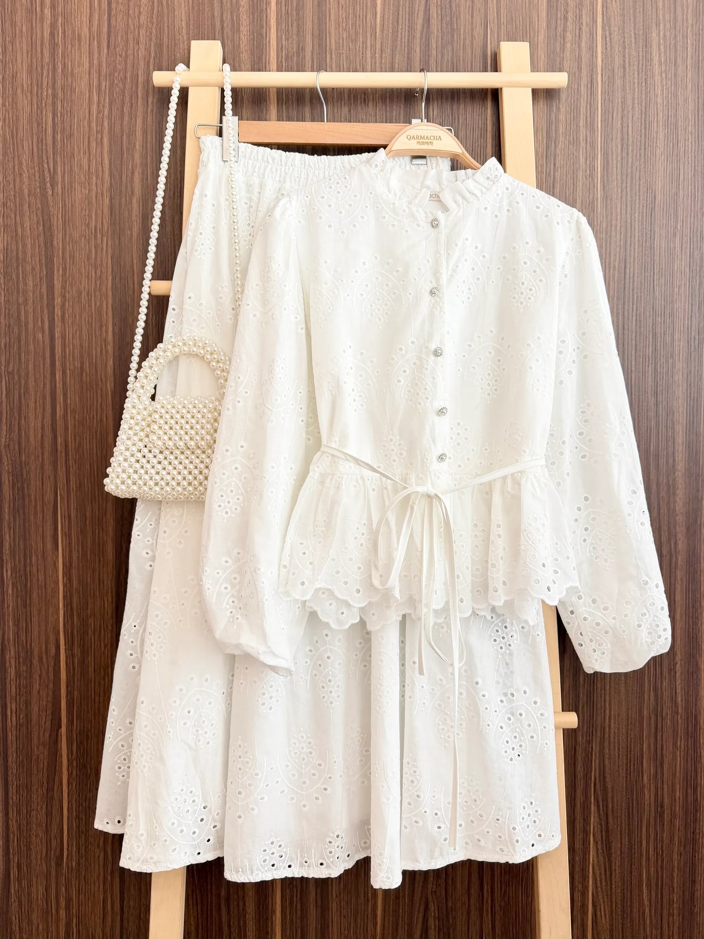 Scalloped Skirted Set