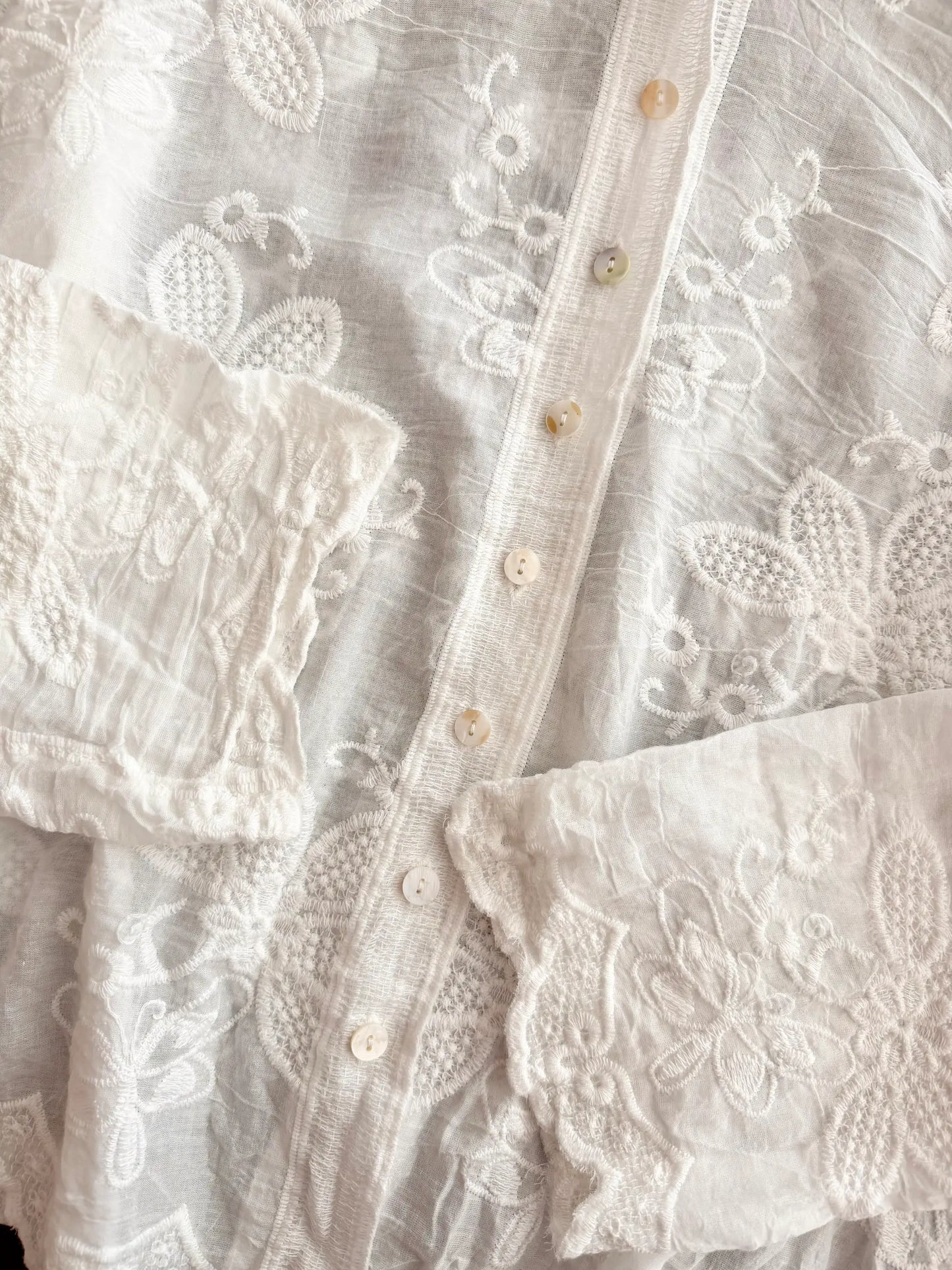Floral Embroidered Imported Shirt