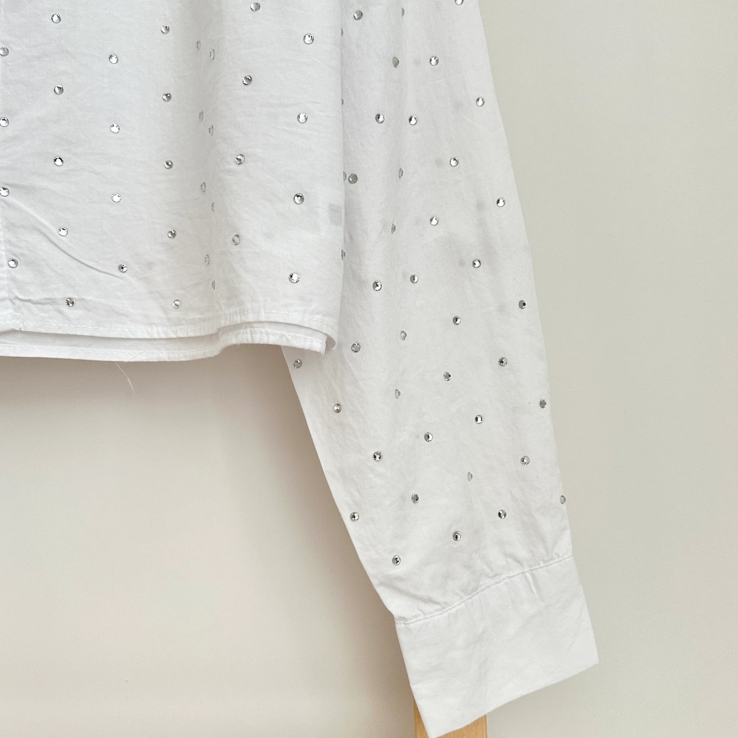 Rhinestone Crop Shirt
