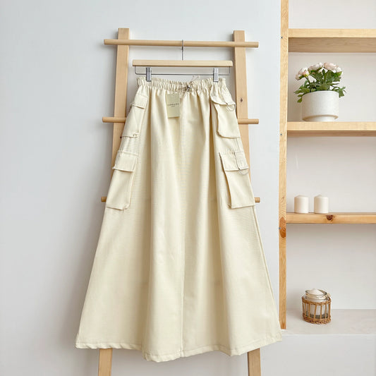 Linen Kargo Pocket Skirt