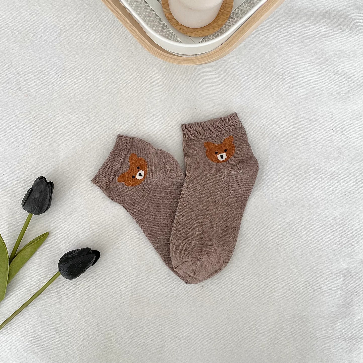 Teddy Patterned Bilek Socks