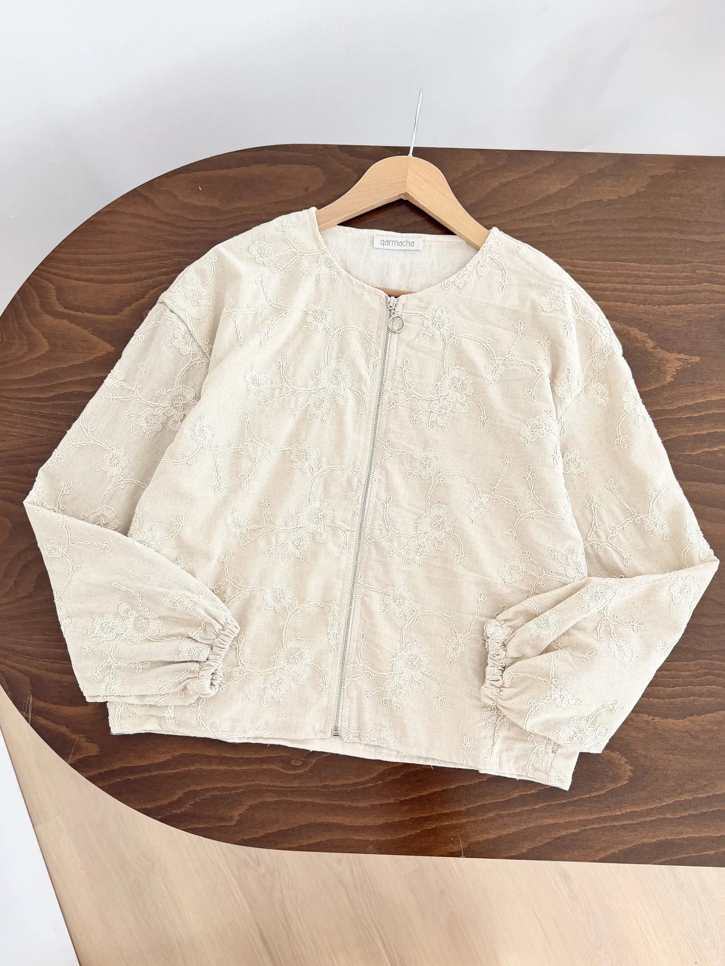 Embroidered Zip Jacket