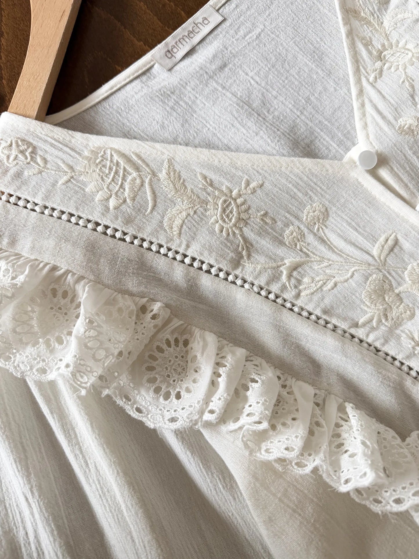 Scalloped Linen Blouse