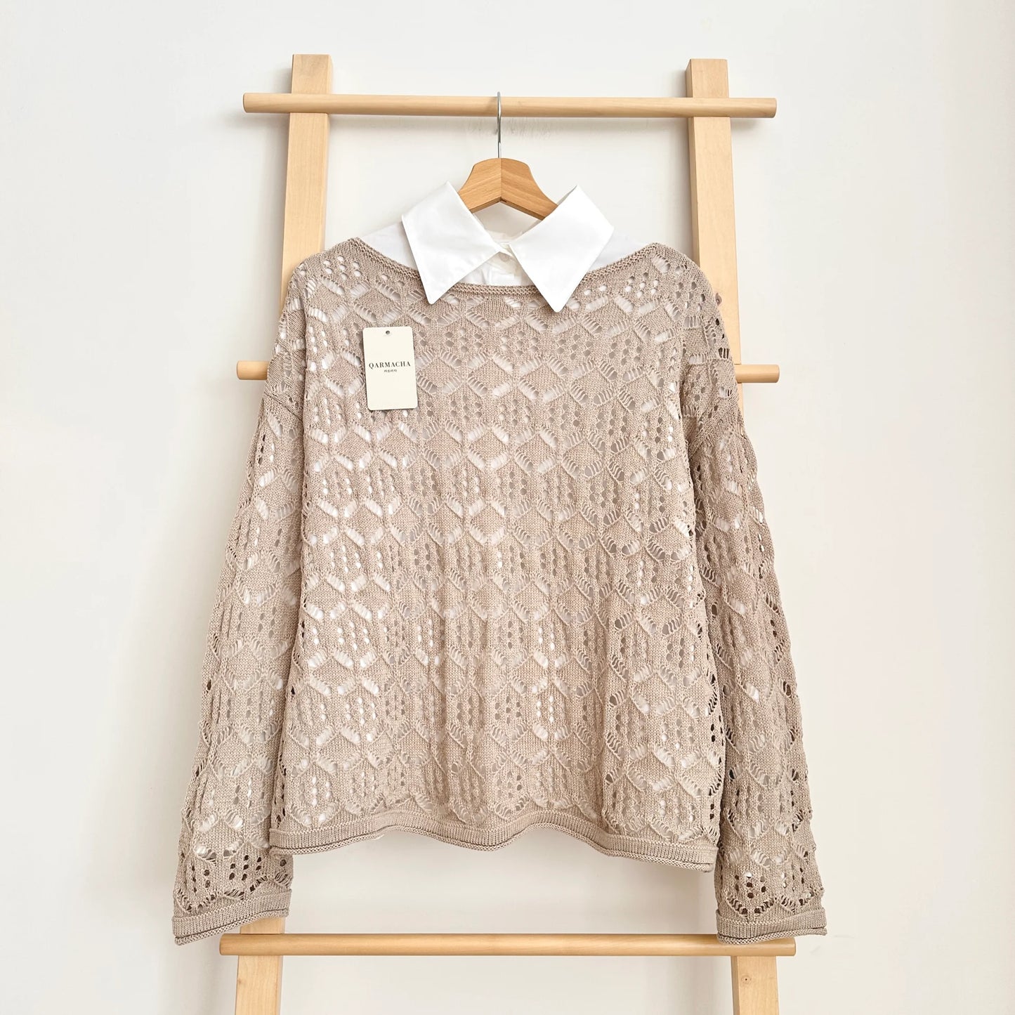 Patterned Eyelet Blouse