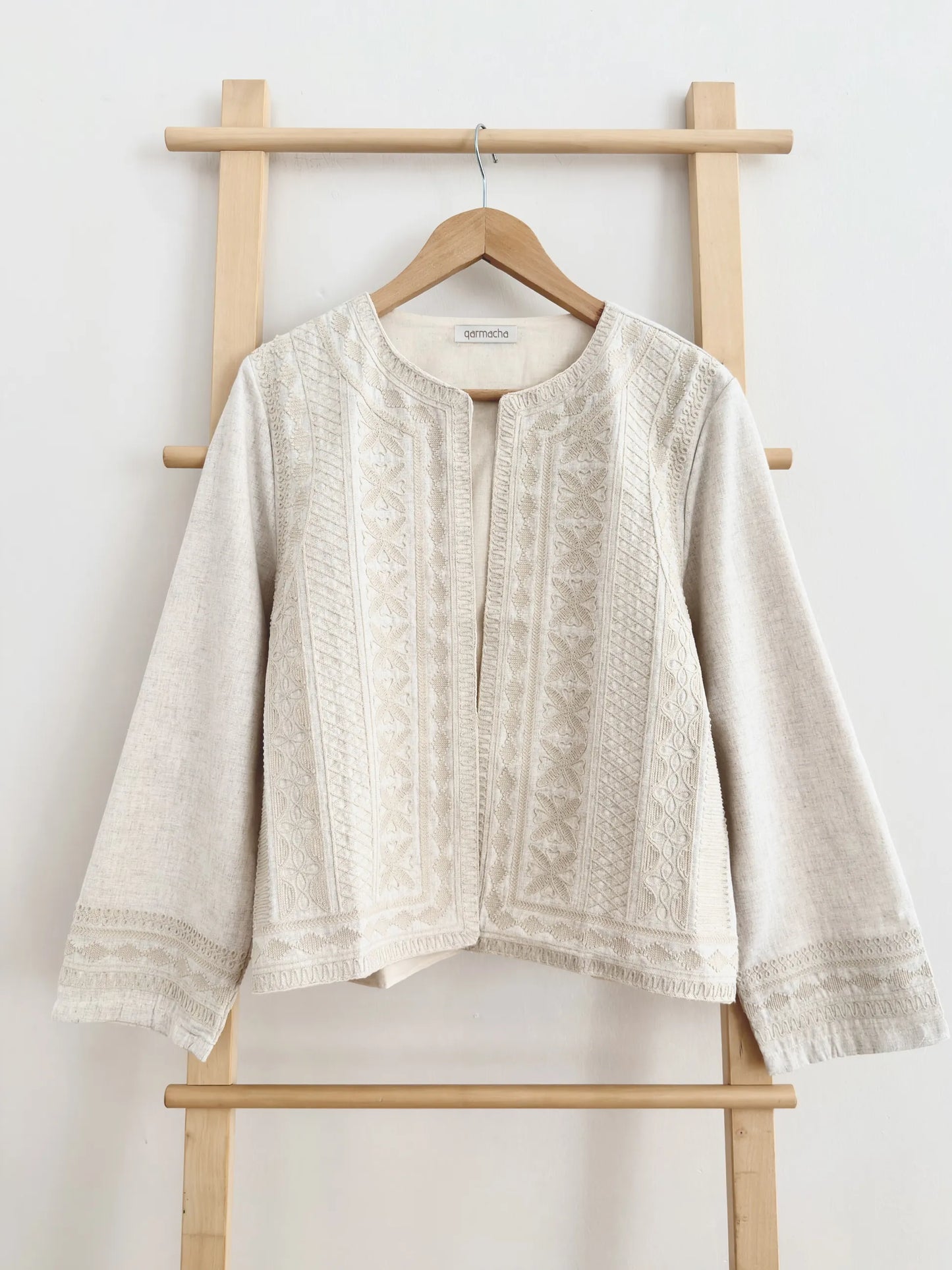 Ethnic Embroidered Linen Jacket