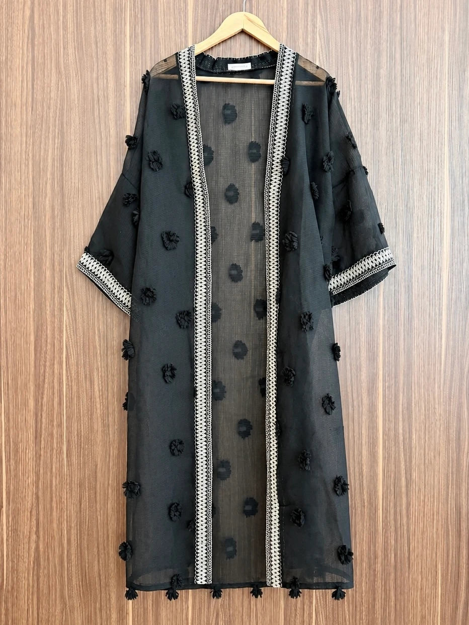 Ponponlu Sheer Abaya