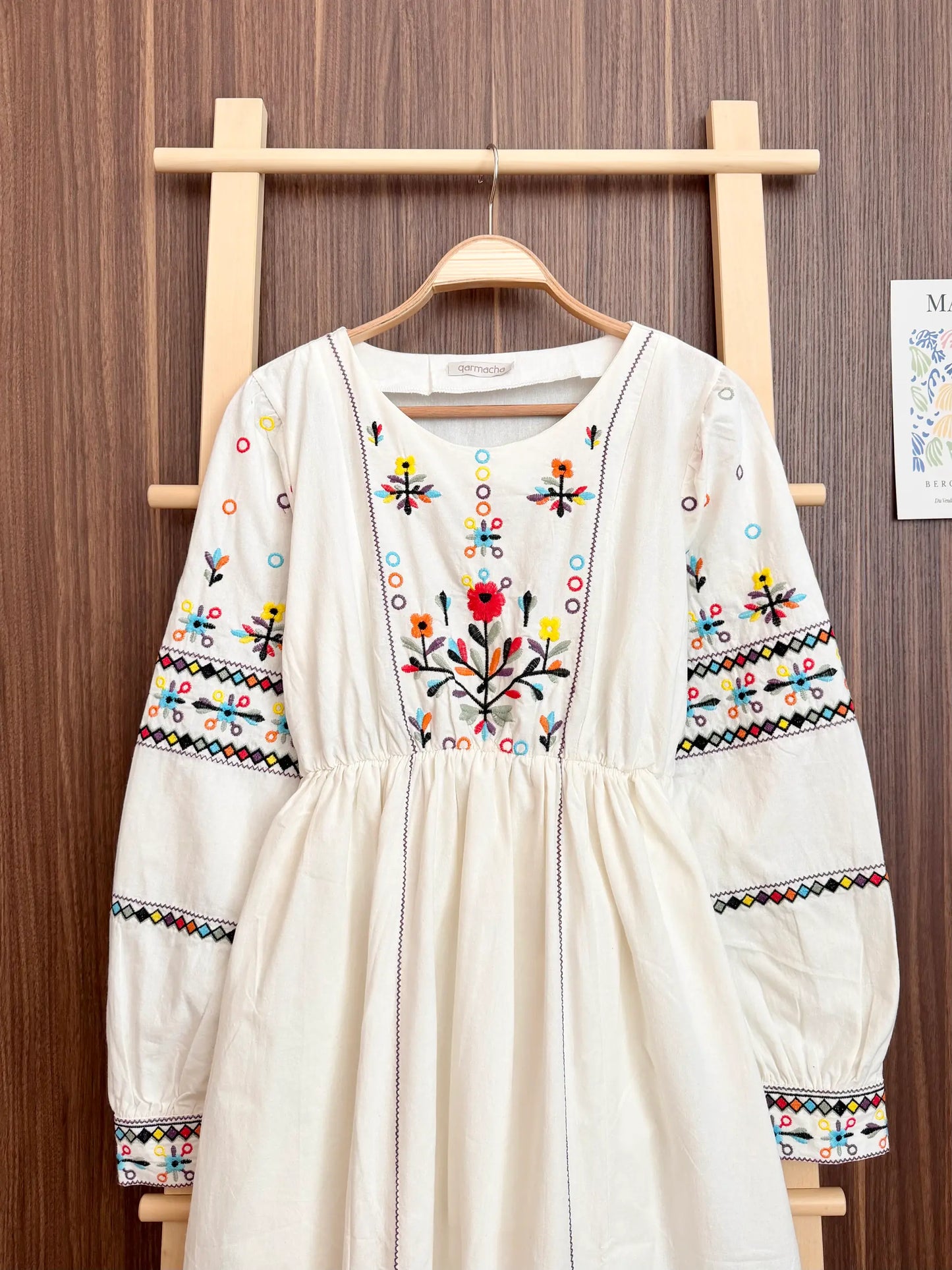 Floral Embroidered Midi Boy Dress