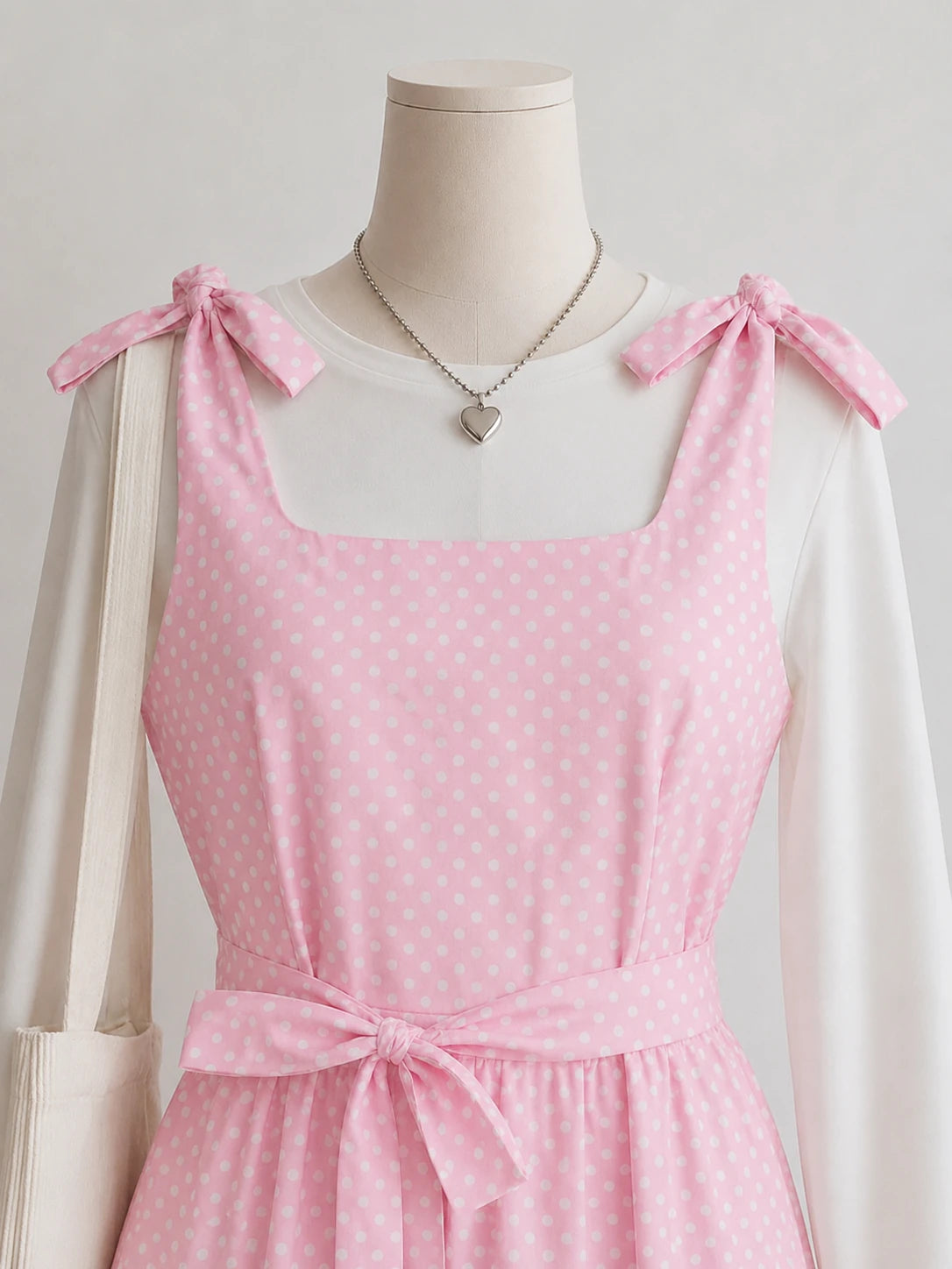 Polka Dot Poplin Vest