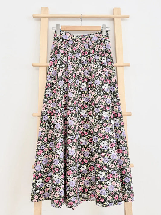 Large Floral Flared Skirt