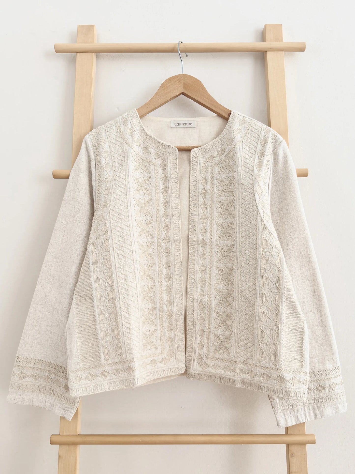 Ethnic Embroidered Linen Jacket