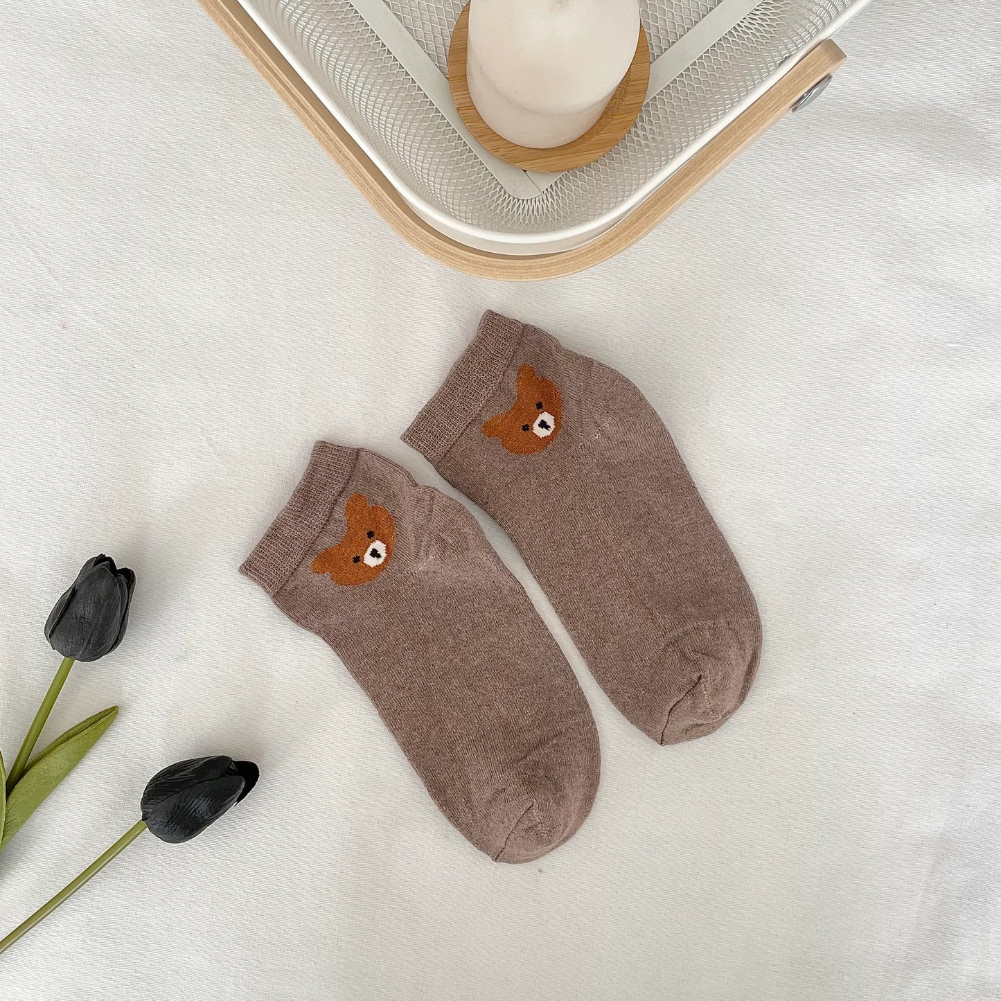 Teddy Patterned Bilek Socks