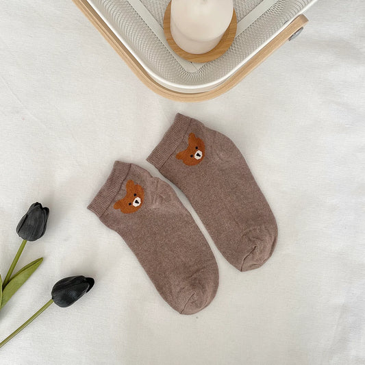 Teddy Patterned Bilek Socks