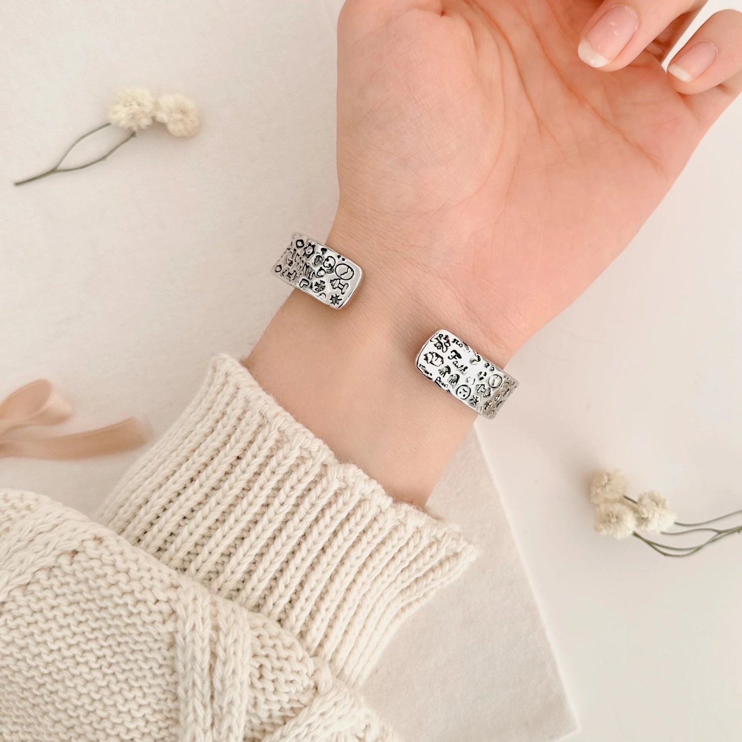 Steel & Silver Mixed Detail Bracelet