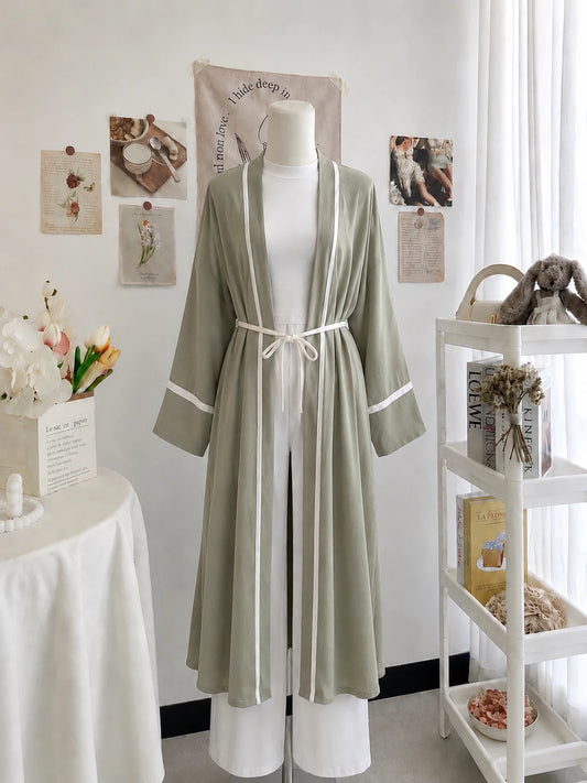 Belted Linen Kimono