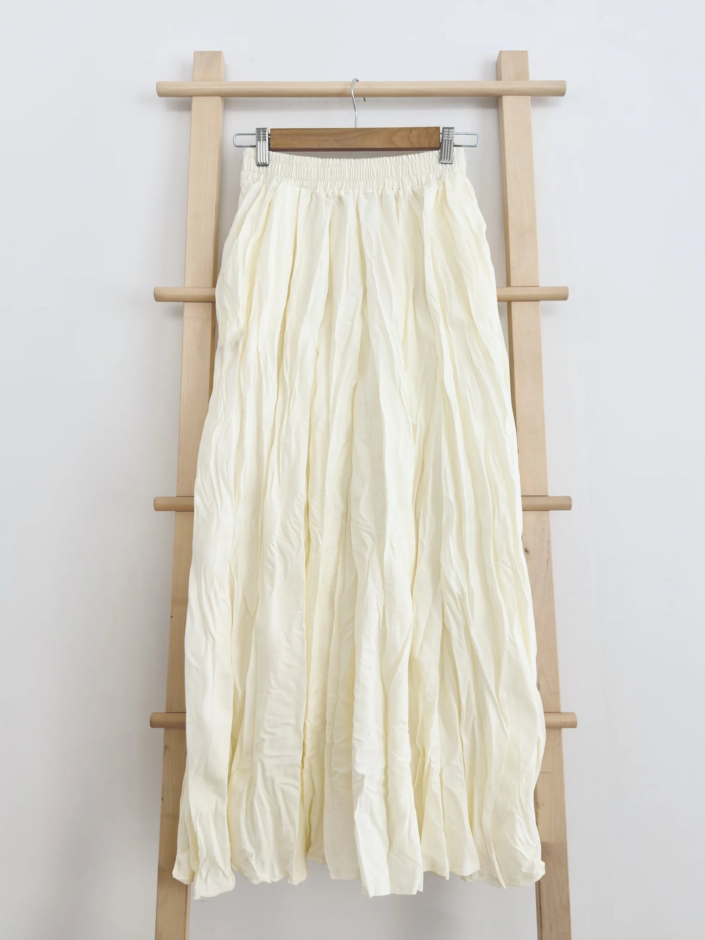 Crinkled Flared Skirt
