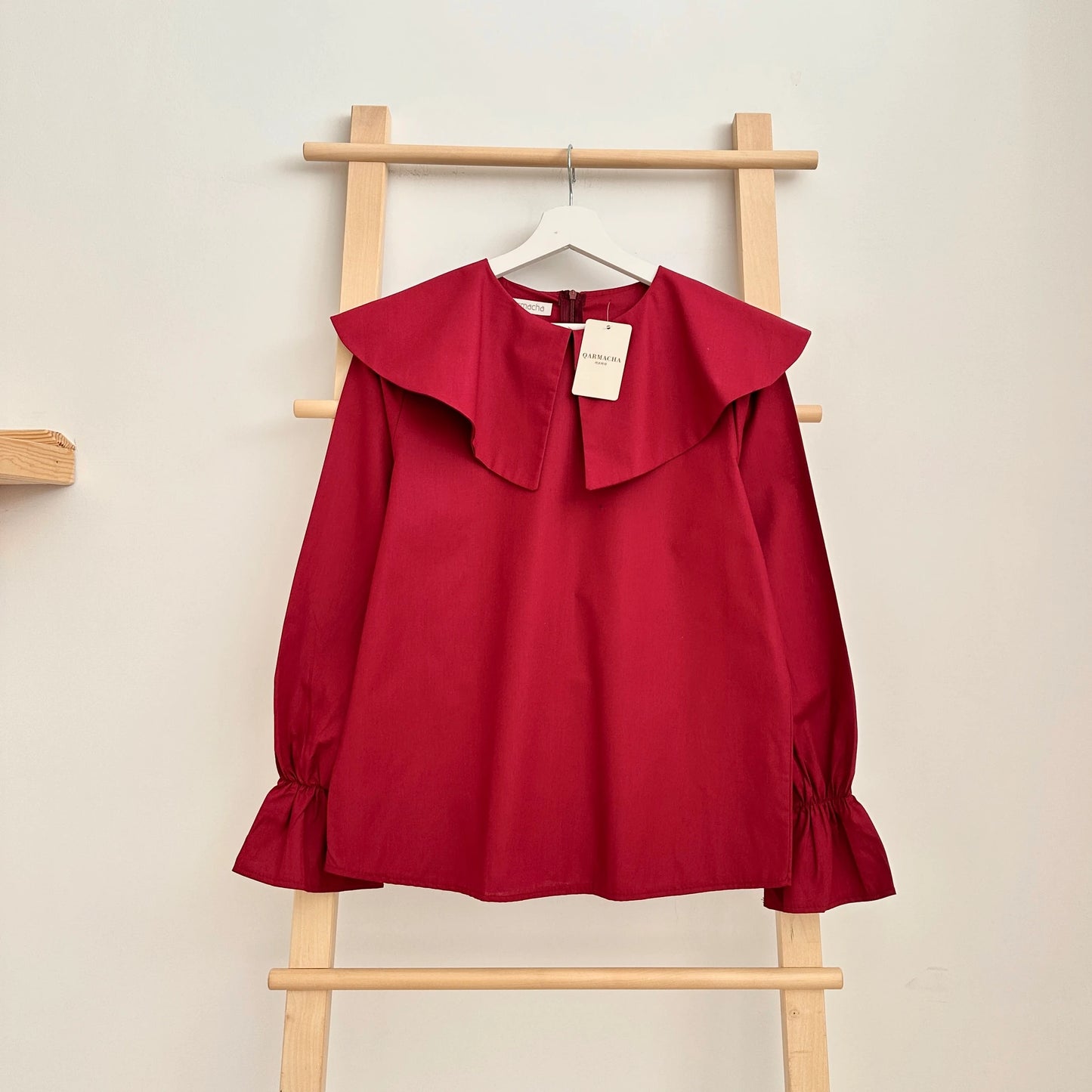 Collar Detail Short Shirt & Flared Skirt Set
