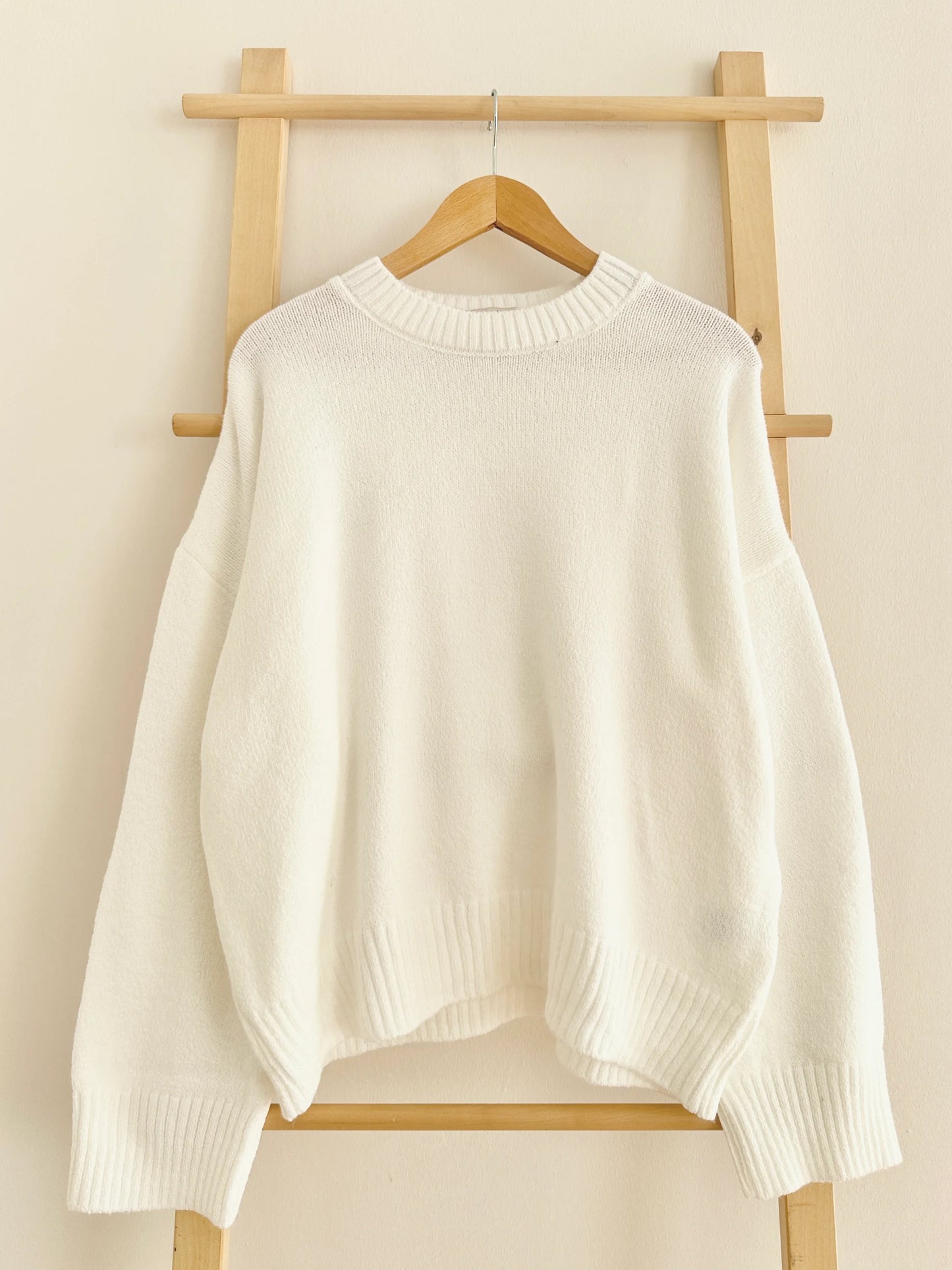 Crew Neck Ribbed Sweater