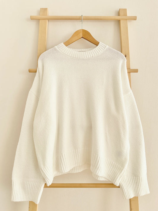Crew Neck Ribbed Sweater