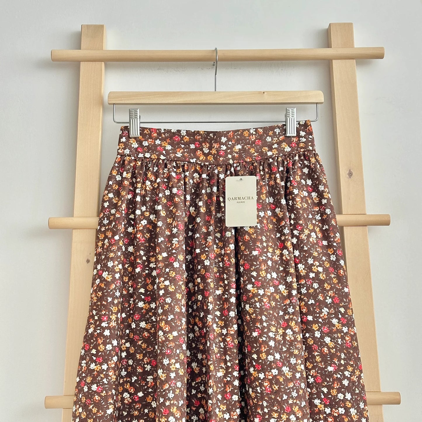 Mini Floral Poplin Gathered Skirt