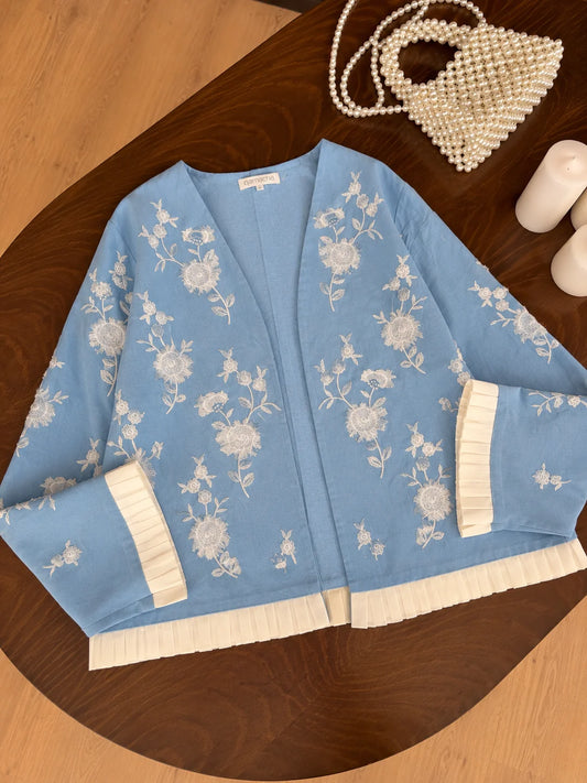 Tasseled Floral Embroidered Jacket