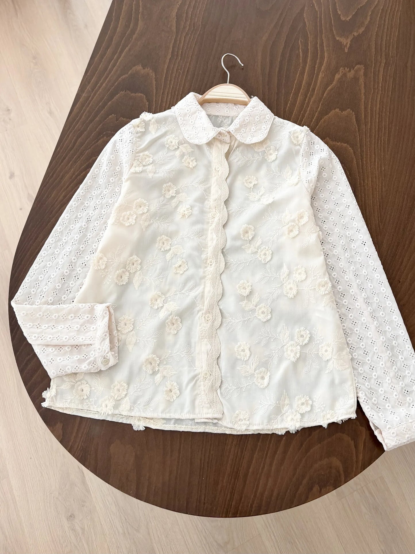 Rose Embroidered Shirt