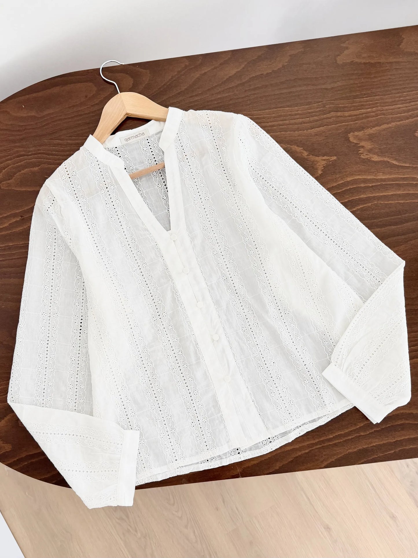 V-Neck Embroidered Shirt