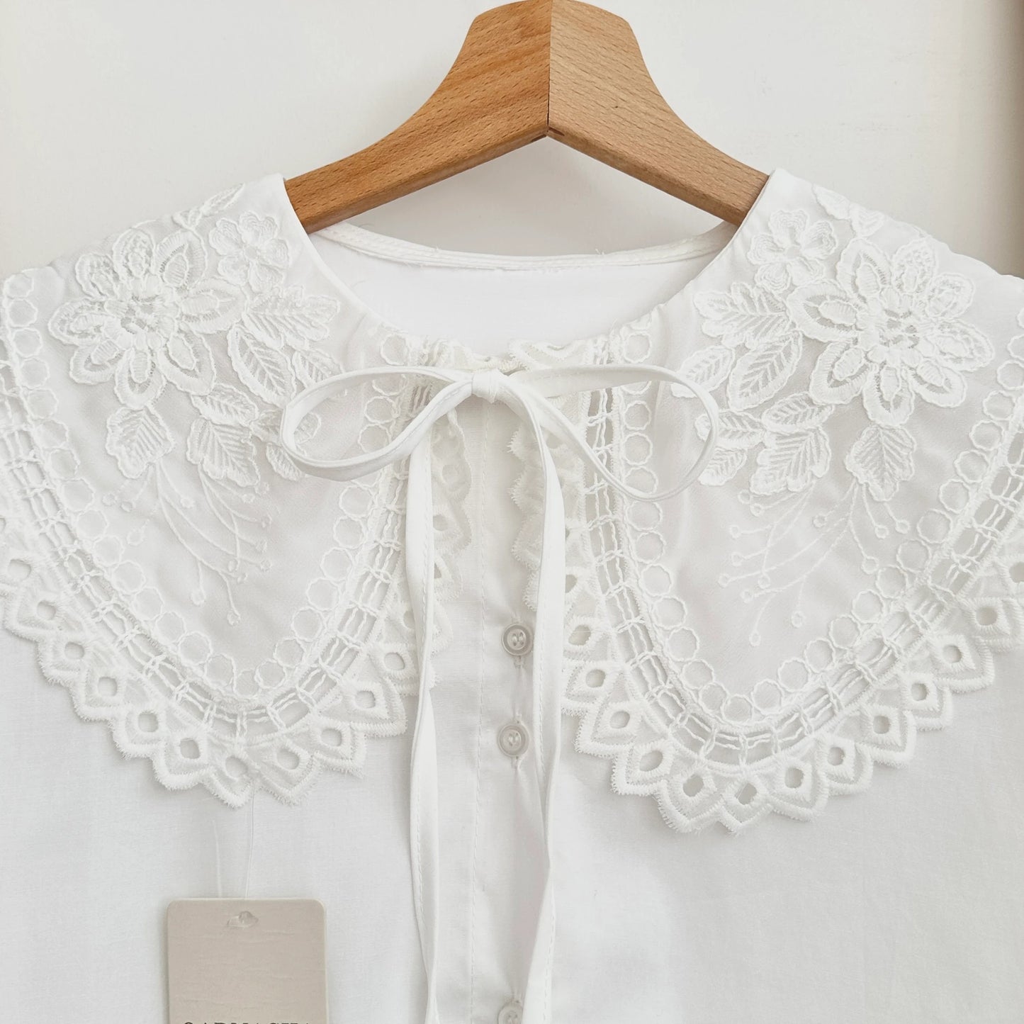 Floral Lace Collared Shirt