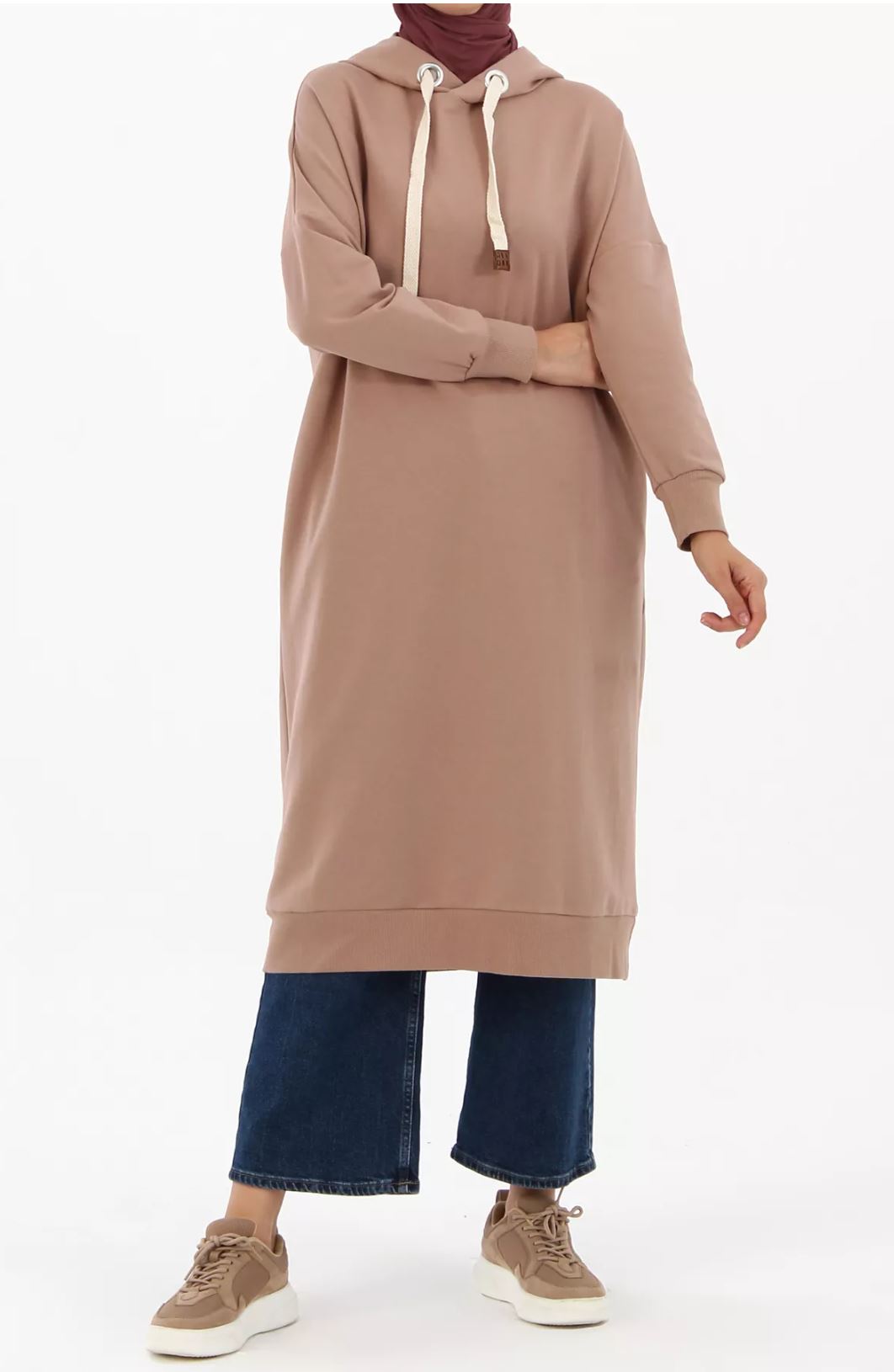 Blossom Collection Hooded Sweat Tunic With Pocket