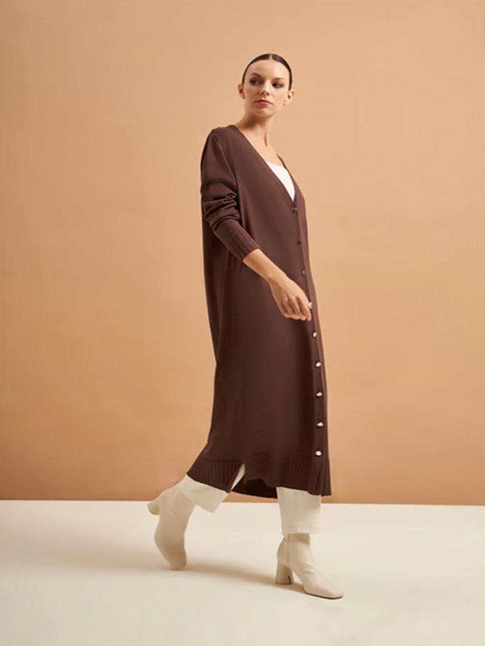 long buttoned knit cardigans-high quality cozy stlye 